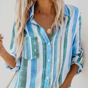 Brand New Stripes Button Down